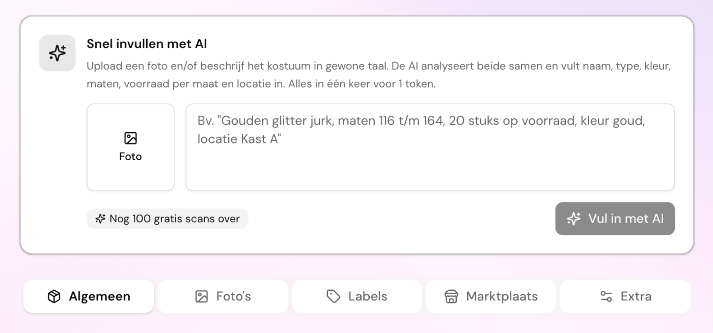 Clothes inventory with ai