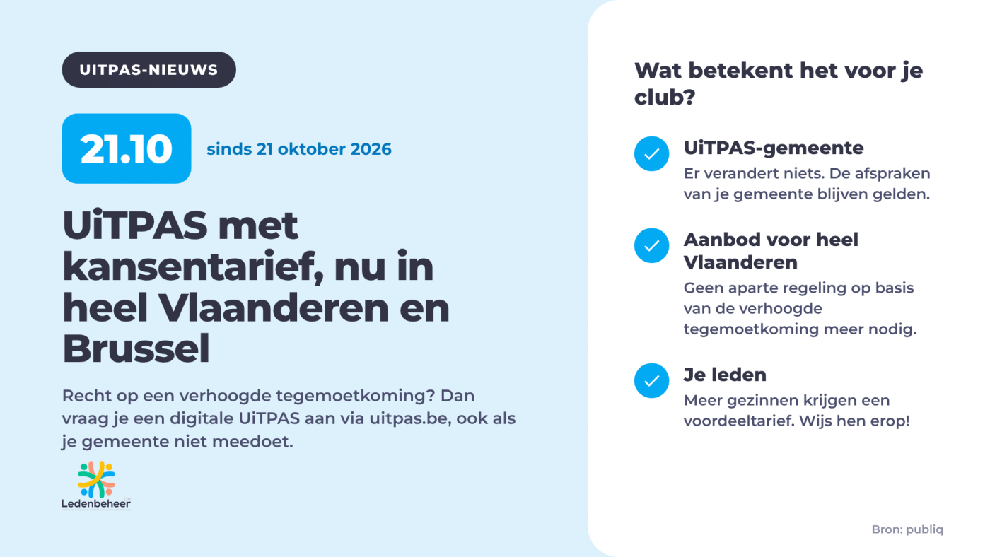uitpas in heel vlaanderen